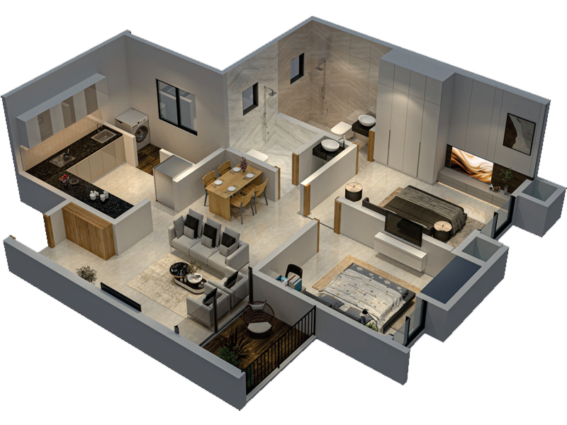 Floor plan of Jhamtani Ace aster &mdash; photo gallery, images, brochure, amenities, cost sheet, price breakup, availability details, RERA number, RERA certificate, possession date, layout plan, logo, floor plan, master plan, and location map showcasing project highlights and features.