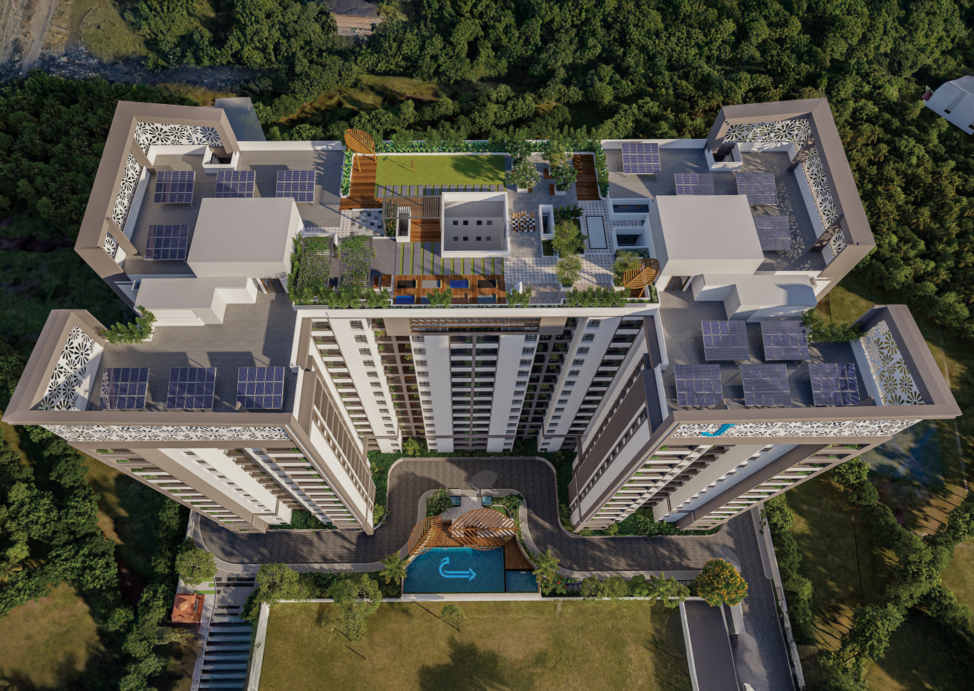 Exterior view of Jhamtani Ace aster &mdash; photo gallery, images, brochure, amenities, cost sheet, price breakup, availability details, RERA number, RERA certificate, possession date, layout plan, logo, floor plan, master plan, and location map showcasing project highlights and features.