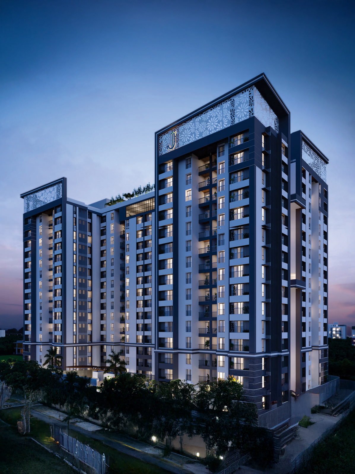 Exterior view of Jhamtani Ace aster &mdash; photo gallery, images, brochure, amenities, cost sheet, price breakup, availability details, RERA number, RERA certificate, possession date, layout plan, logo, floor plan, master plan, and location map showcasing project highlights and features.